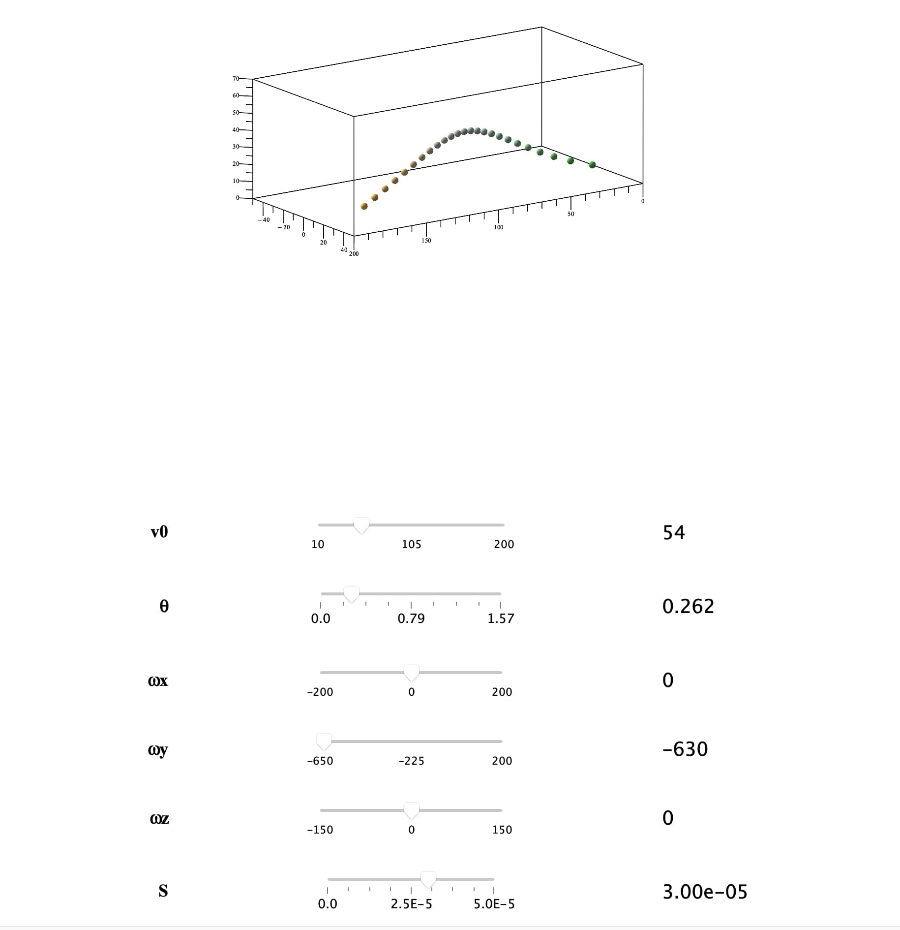 ball flight, maple + matlab